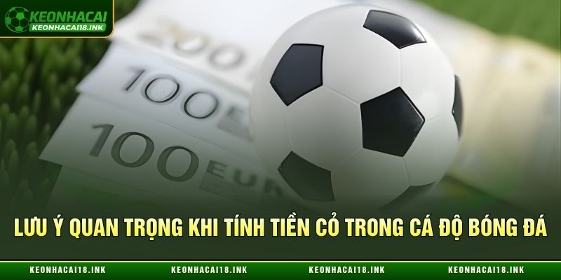 Lưu ý quan trọng khi tính tiền cỏ trong cá độ bóng đá